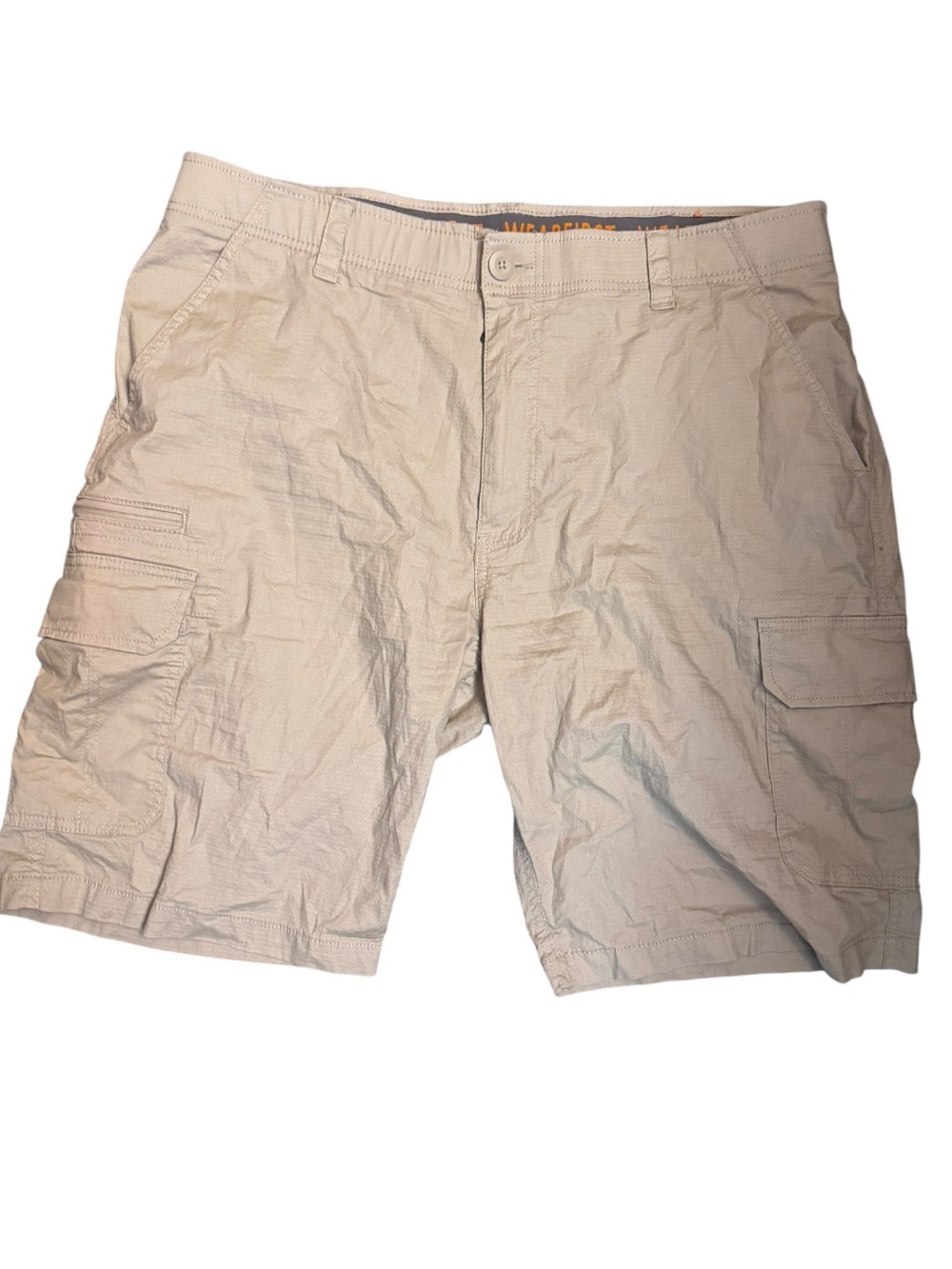 WEARFIRST Men's Cargo Shorts Trail Hiking Utility Outdoors SZ 38 Tan Fishing EUC